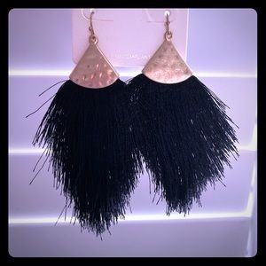 Black Fringe Earrings